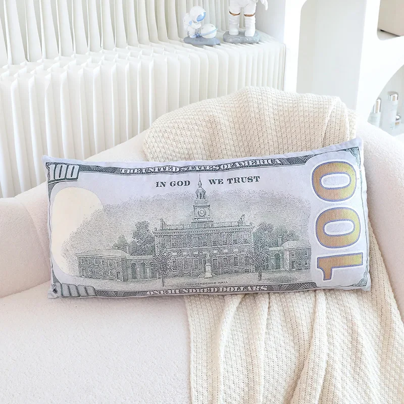 Spoof Plush Toys, US Dollar Paper Money Filled Pillows, Funny Children's Graduation Birthday Gifts, Furniture Decoration