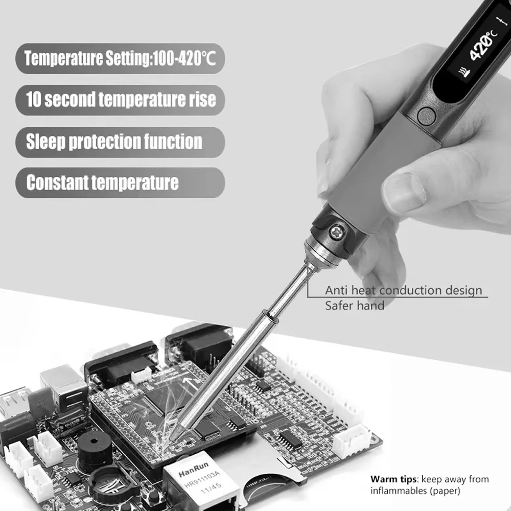 Portable Pine64  Mini Pinecil BB2 Smart Electric Soldering Iron With BC2 KU C1 ILS K KU I C4 D24 JL02 J02 Tip