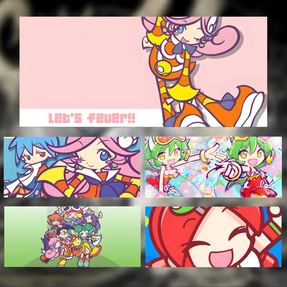 

Playful P-Puyo Pop Fevers Mouse Pad Large Thick Desk Pad Stitched Edges Gaming Mouse Mat for PC