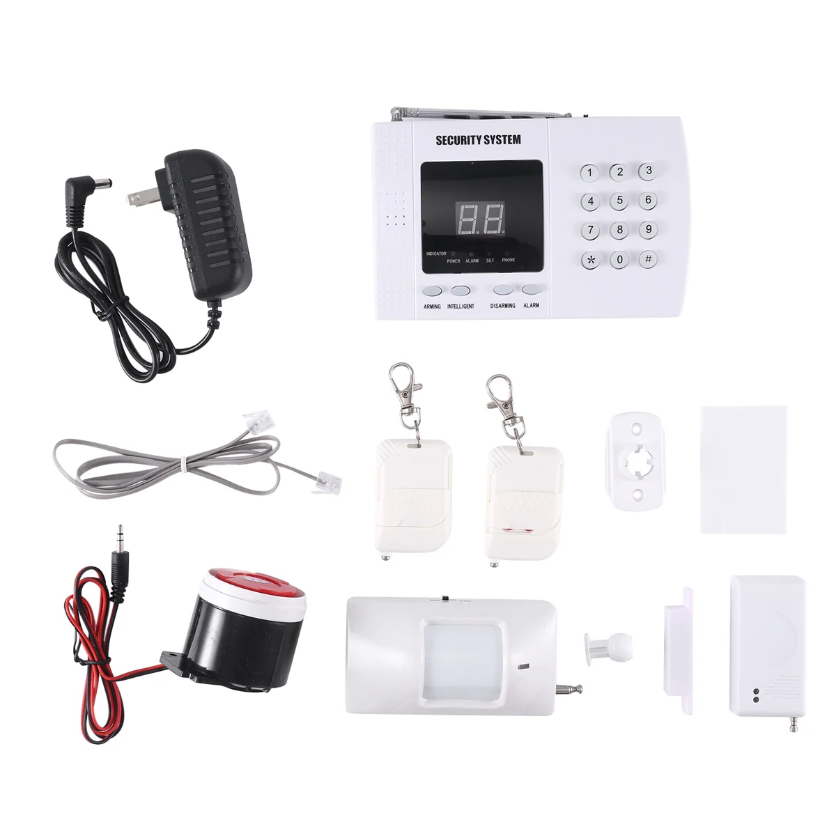 Anti-Theft Alarm Wireless Probe Infrared Alarm Equipment System Siren 99 Zone Call US Plug