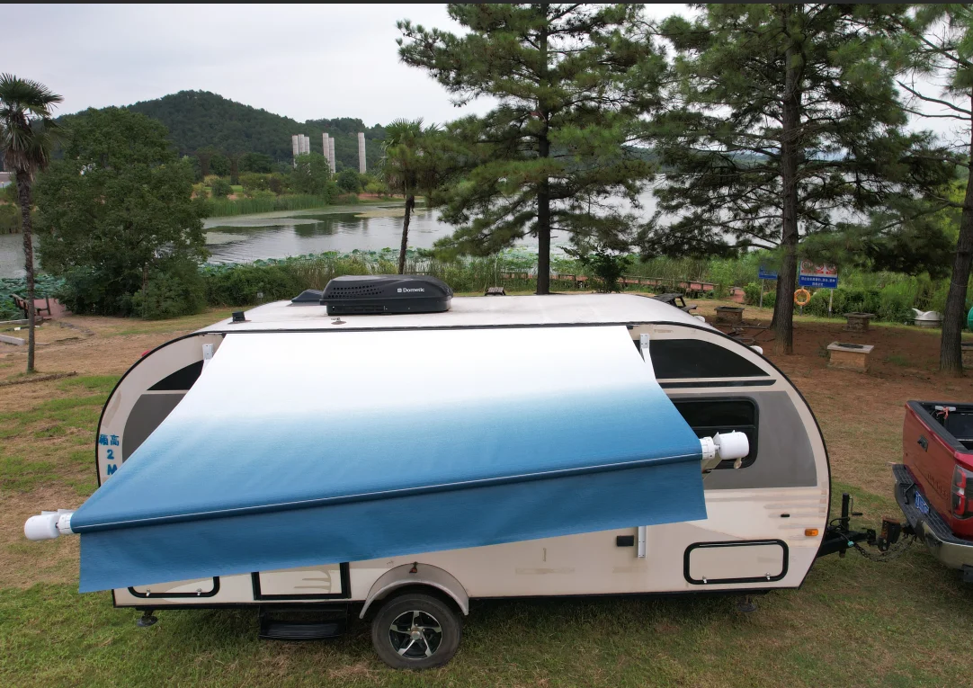 Retractable Electric RV Awning for Camper Travel Trailer Fifth Wheel Toy Hauler Motorhome Outdoor Sun Protection