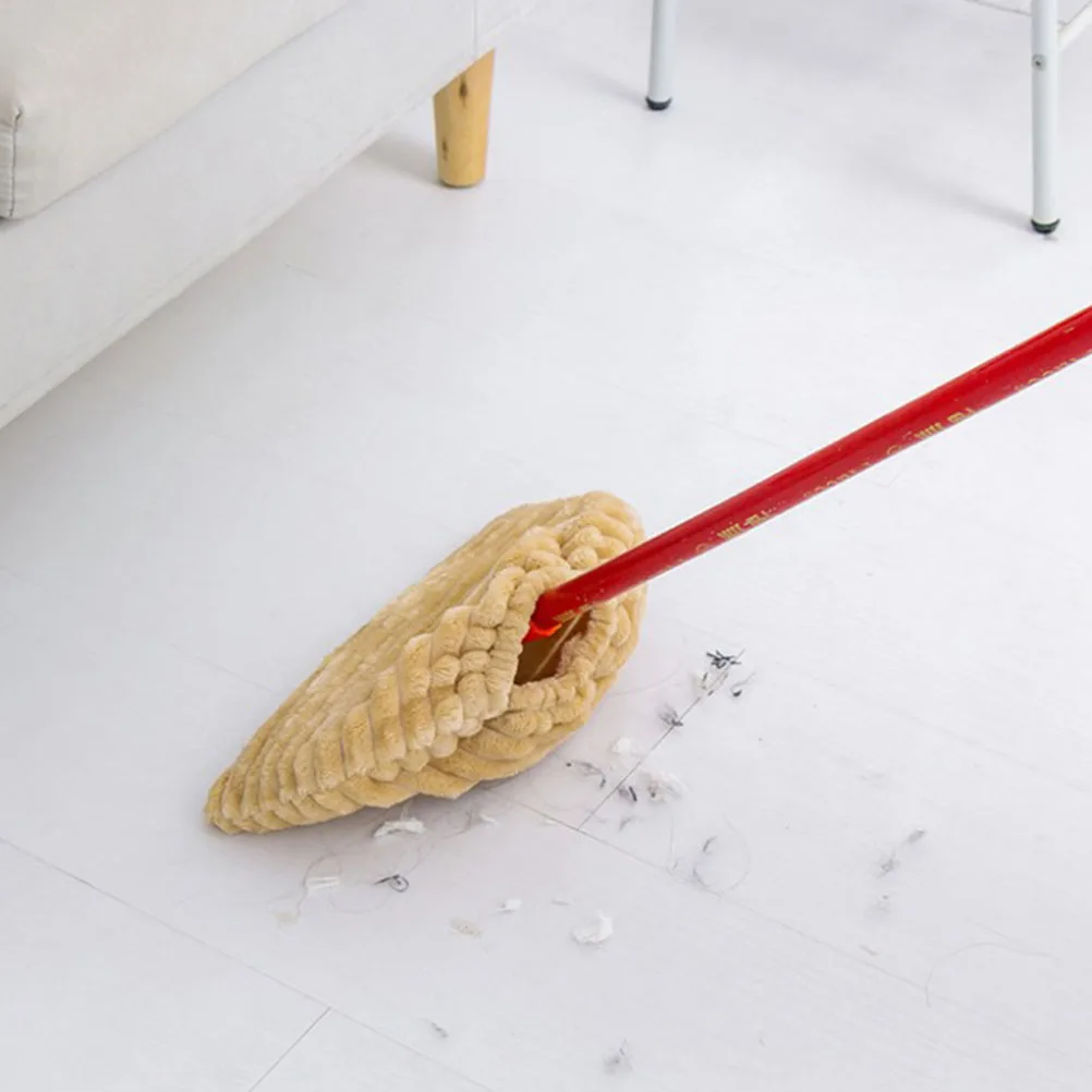 

2Pcs Broom Cover Flannel Cloth Dust Hair Water Stain Cleaner Easy Wash Reusable Broom Replacement Cloth Household Sweeping Tool