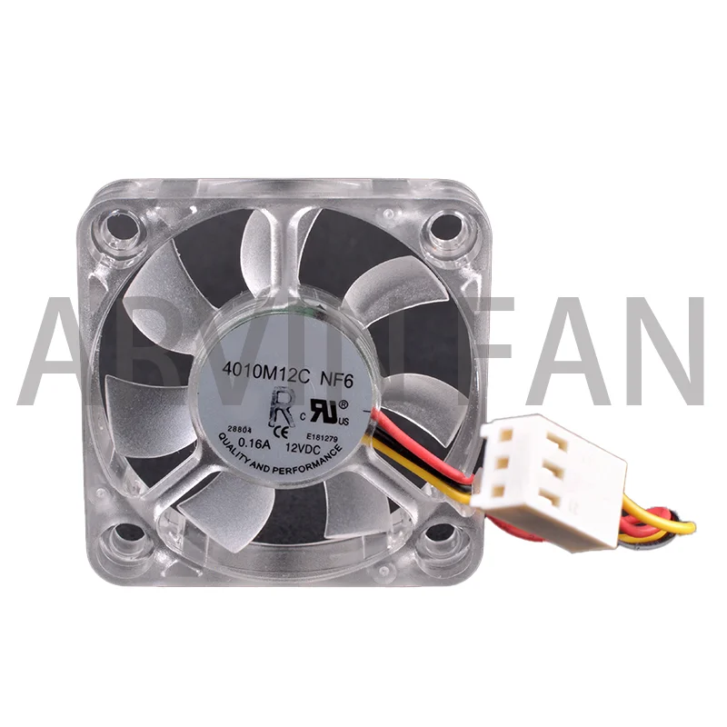 Ventilateur de refroidissement avec roulement à billes, 4010M12C, 6, 4cm, 40mm, 4010, 12V, 0,16 A, pont nord et sud