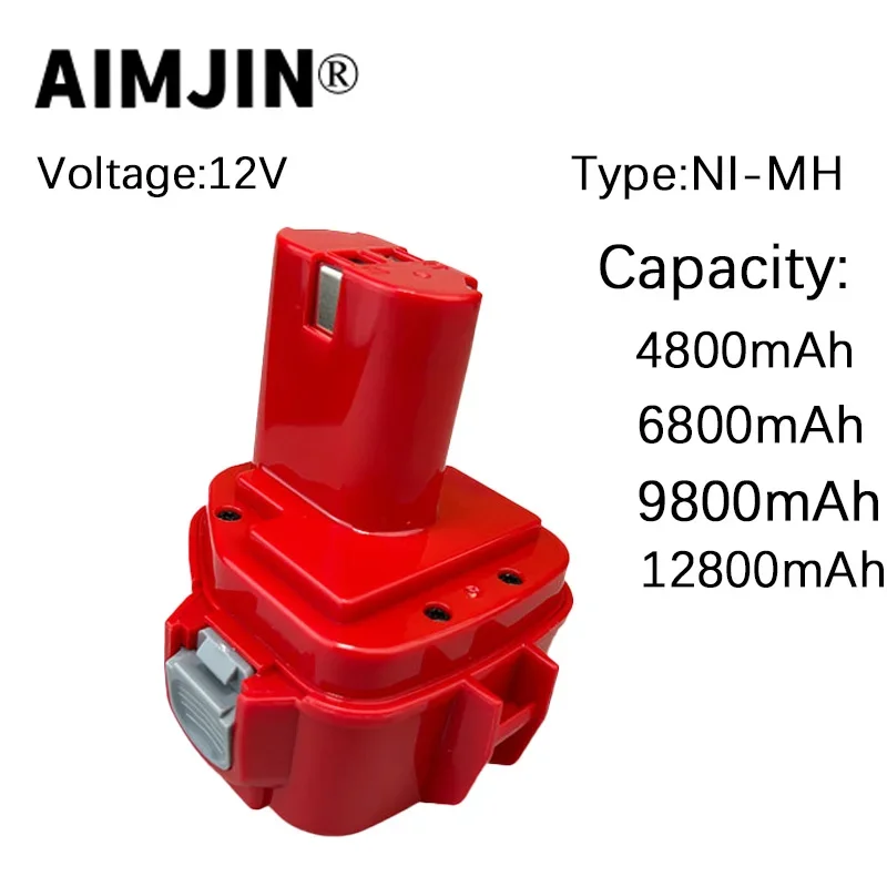 

Replacement Battery for Makita, 12V, 4800mAh, 6800mAh,9800mAh,12800mAhNi MH