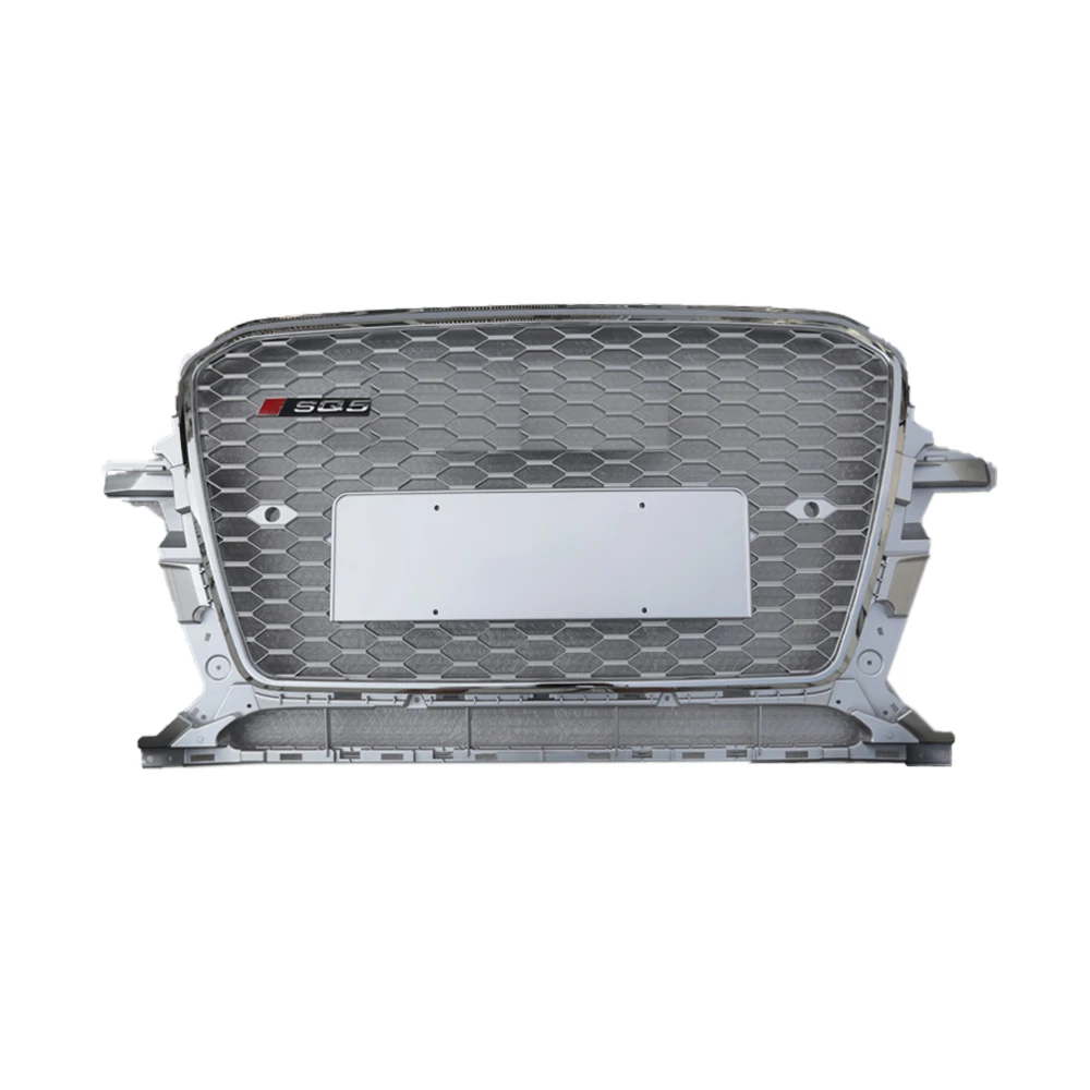 Aangepast Voor Q5 Voor Grill Voor Q5 SQ5 2013 2014 2015 2016 2017 Voorbumper Grille Grills Voor Versieringen Front racing Grill Mesh