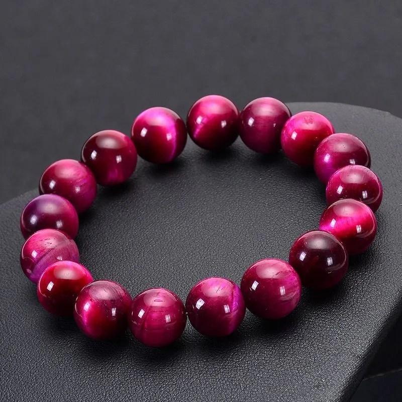 Duobao Crystal Bracelet Colorful Green Eagle Eye Stone Rose Red Tigereye Red Agate Jade Jadeware Bracelet Ornament