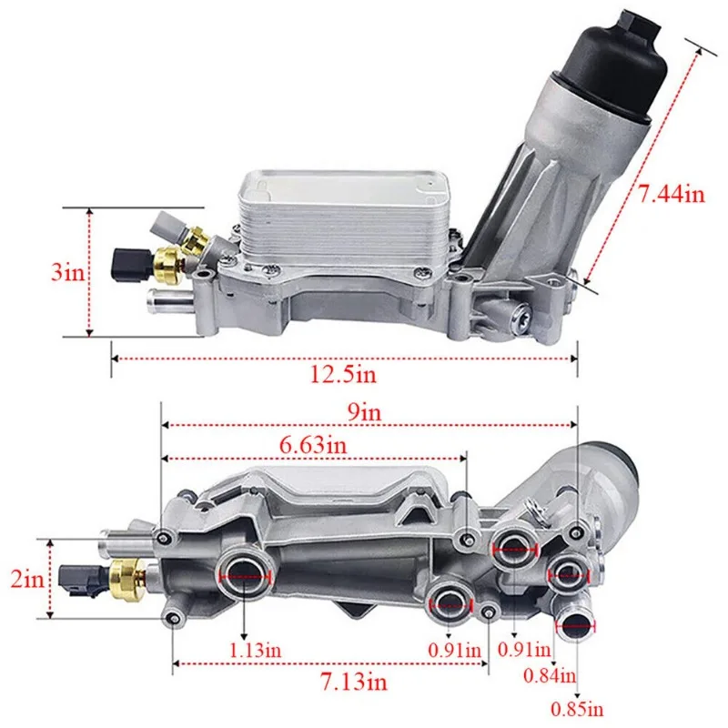 Original high quality Engine Oil Cooler Filter Housing Assembly For Dodge Chrysler Jeep 2011-2016 3.6L 68310865AB 5184294AE