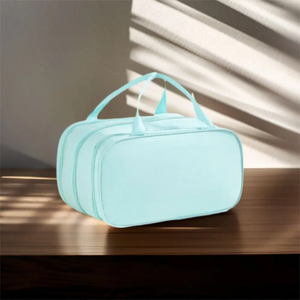 Трехслойная перегородка, ручная косметичка большой емкости с ручкой, сумка для хранения косметики, водонепроницаемая сумка для туалетных принадлежностей, дорожная