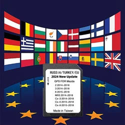 SD Card Navi Upgrade Kit Europe for Mazda 2 CX3 CX5 16GB Navigation Sat Nav with Anti Fog Reaview Stickers