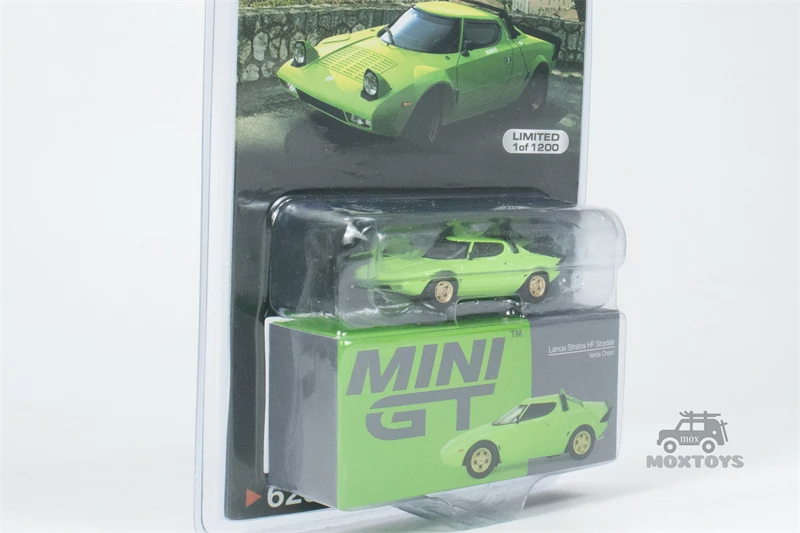 MINI GT Mijo Exclusive 1:64 Lancia Stratos HF Stradale Verde Chiaro Green Diecast Model Car