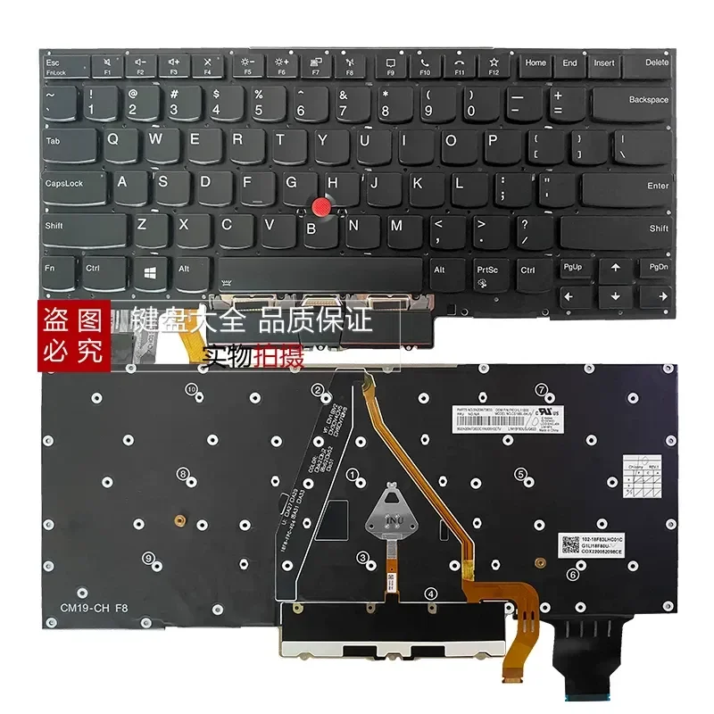 For Lenovo ThinkPad X1 Yoga 1st 4th 5th 6th 7th 8th 9th 10th Gen Keyboard
