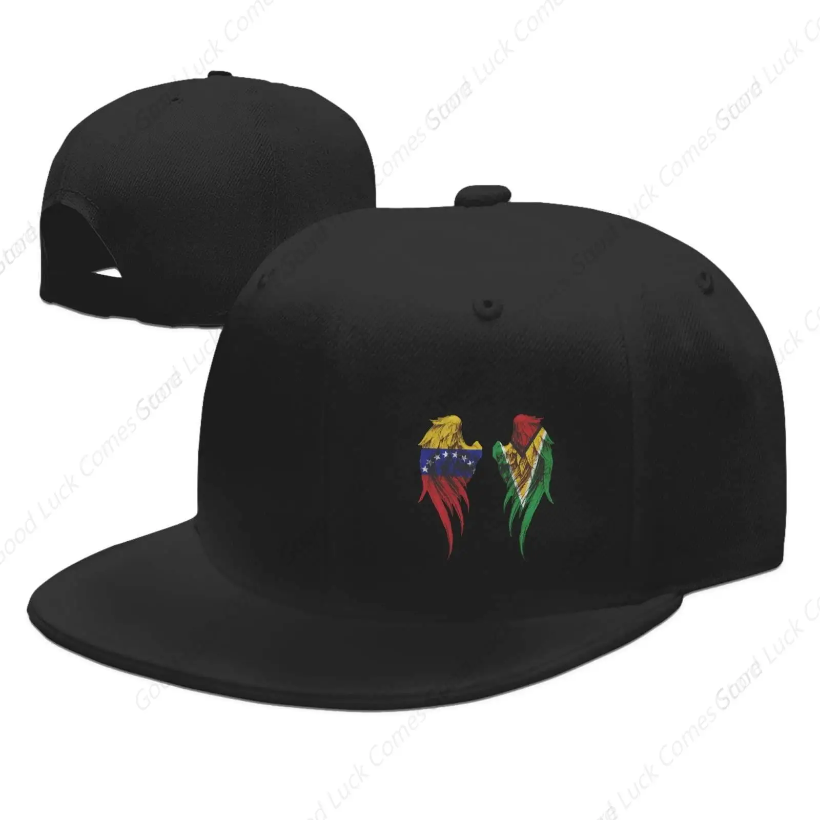 Wings Venezuela and Guyana Flag Snapback Hats for Men Women Adjustable Flat Brim Baseball Cap Flat Bill Trucker Hat