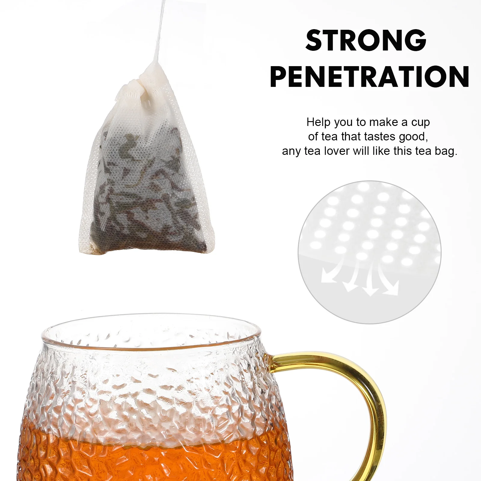 

200pcs Filter Bags Empty With Drawstring For Loose Leaf Flower Tea Long Soak Use Tea Infuser Bags Kitchen Bar Tools