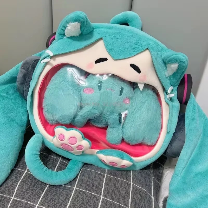 

Hatsune Miku Cartoon Two-Dimensional Animation Peripheral Pain Bag Large Capacity Portable Versatile Storage Backpack For Women