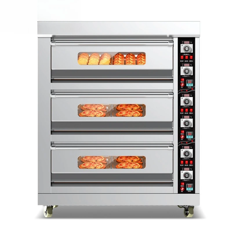 

Large electric oven two layers two plates baking oven large capacity cake shop bread pizza, oven commercial