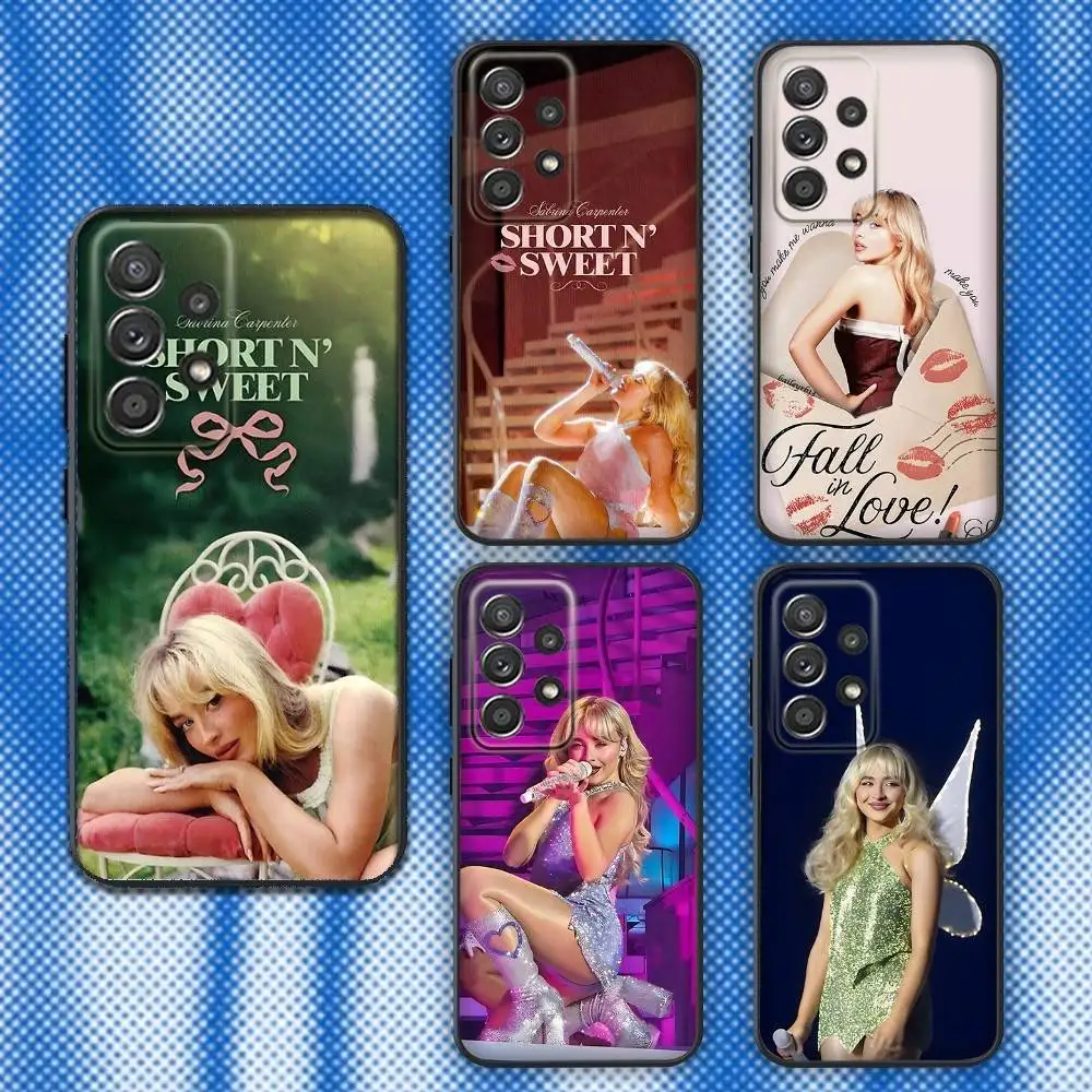 

Singer S-Sabrina C-Carpenter Phone Case For Samsung S25,S24,S21,S22,S23,S30,Ultra,S20,Plus,Fe,Lite,Note,10,9,5G Black Cover