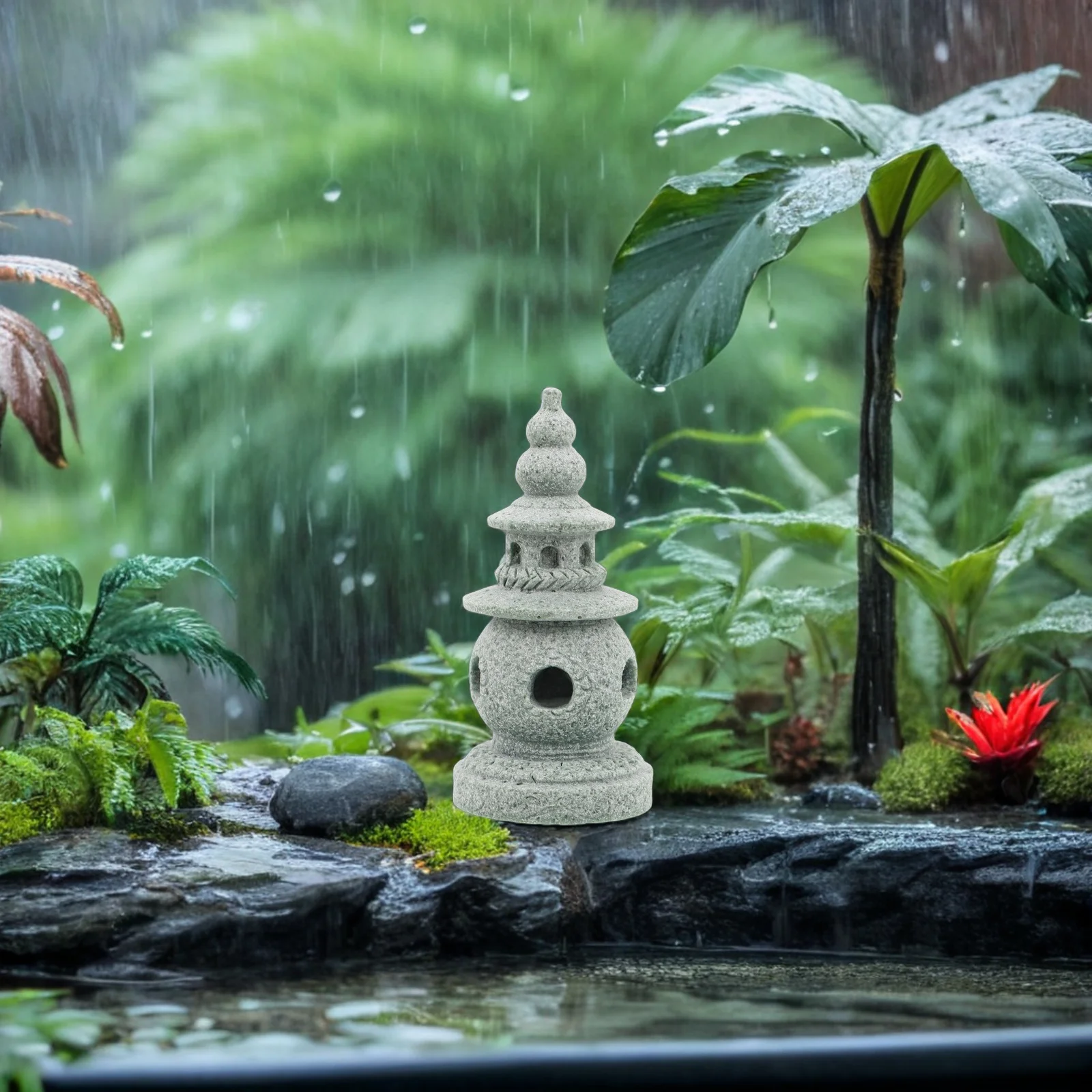 

National Style Ornaments Garden Statue Aquarium Asian Decor Architecture