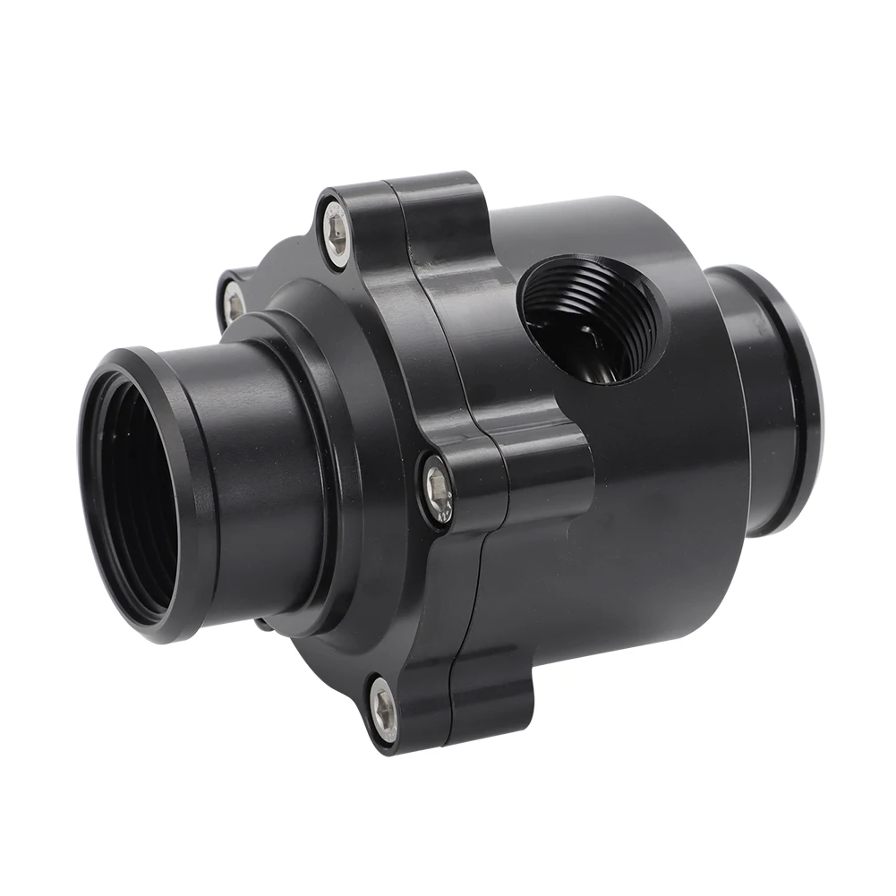 Aluminum Silver Inline Thermostat Housing & Bypass Sensor Port For 1-1/2\
