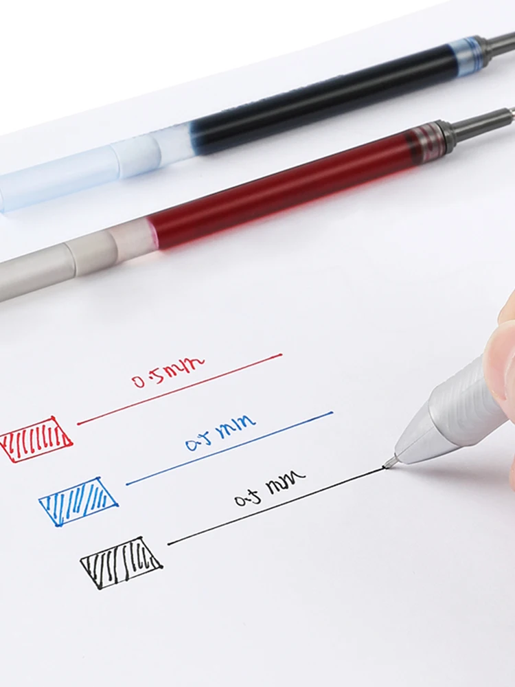 3 szt. Pentel wkład do długopisu żelowego artykuły artystyczne akcesoria biurowe LRN5 0.5mm uczeń szkoła papiernicze pisanie gładki czerwony niebieski czarny — zdjęcie produktu 7