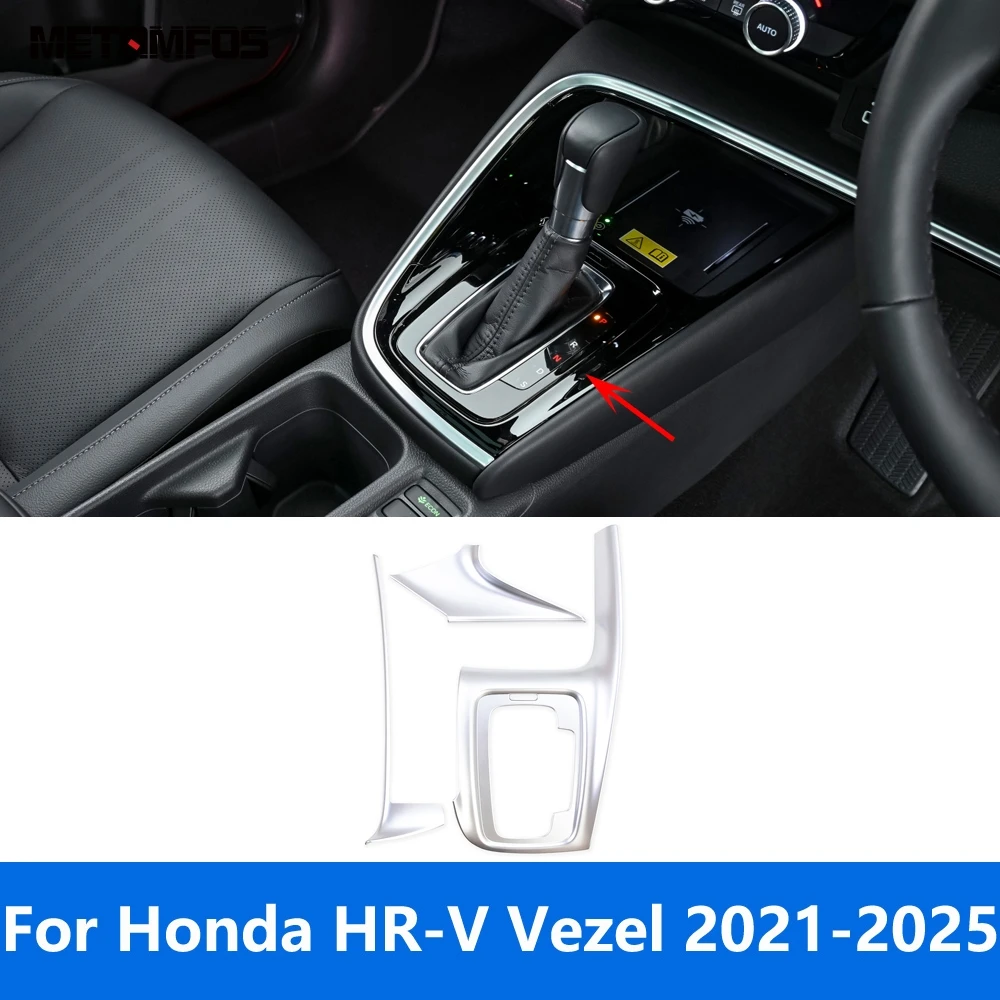 

For Honda HR-V Vezel 2021-2023 2024 2025 Matte Center Console Gear Shift Box Panel Cover Trim Interior Accessories Car Styling
