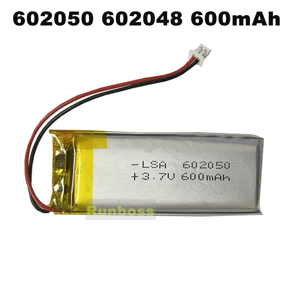 602048 3.7V 600mAh 1.25mm Lithium Battery for communication products OCT Intelligent lock electronic remote control massager