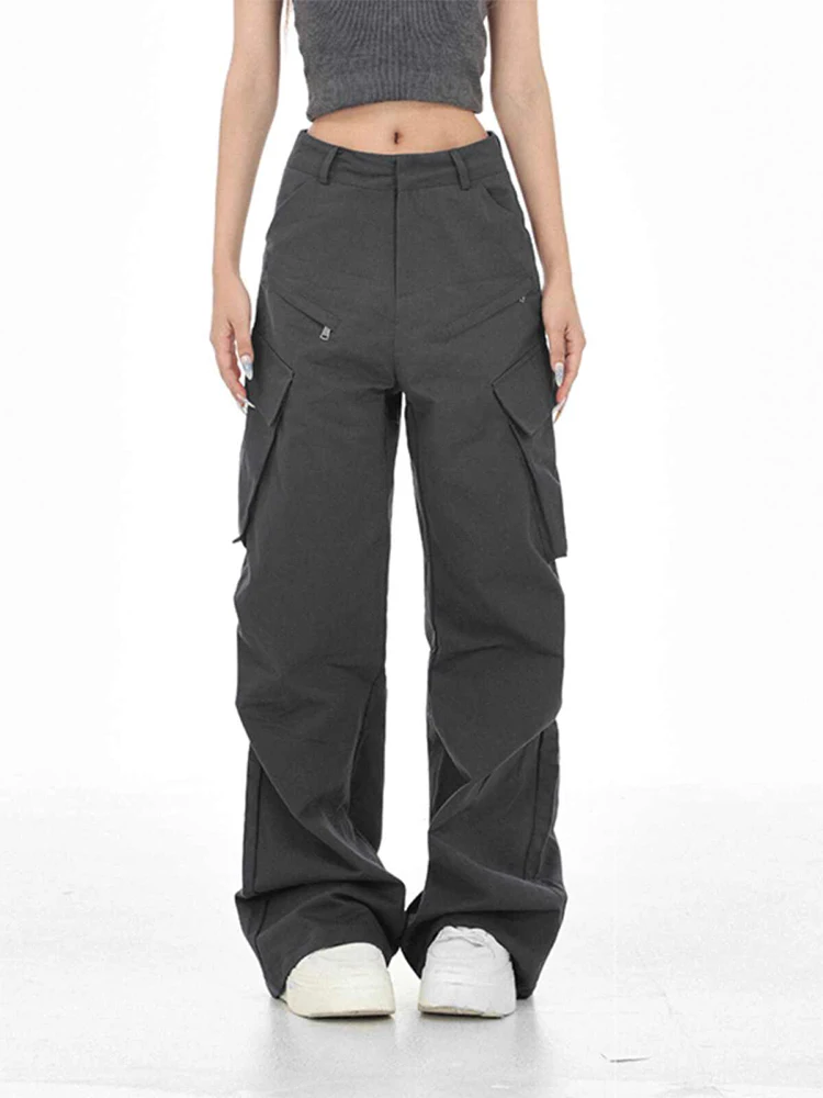 

Women's Denim Flared Pants Grunge American Retro Harajuku Long Trousers Bell Bottom Cyber Punk Trashy Y2k Japanese Streetwear