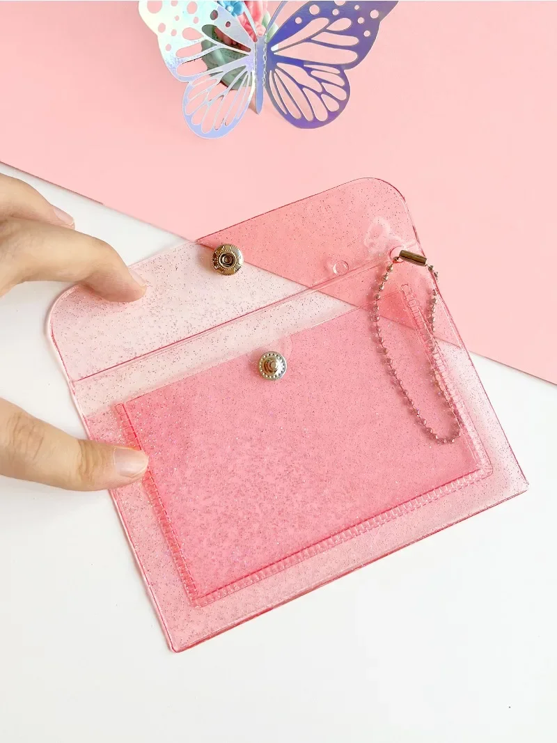 Women's Credit Card Holder Wallet Fashion Transparent Waterproof PVC Business Card ID Card Wallet Girl Coin Purse Bag