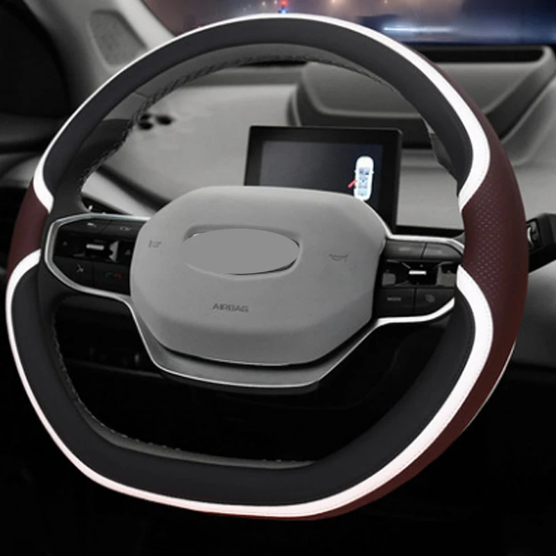 Per Geely Geometry C 2020 2021 2022 coprivolante per auto traspirante antiscivolo in pelle PU accessori interni per auto adatti