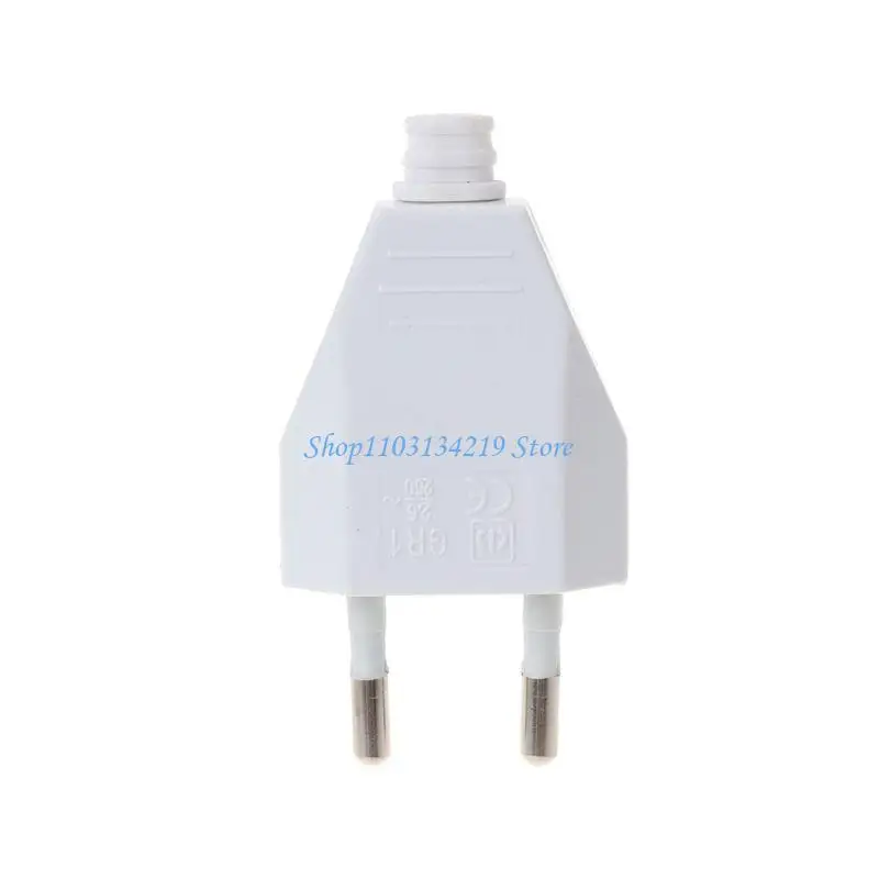 N5KC 2 Pcs German Type European 2 Pin Plugs Cables 2.5A 220V Electric Contact