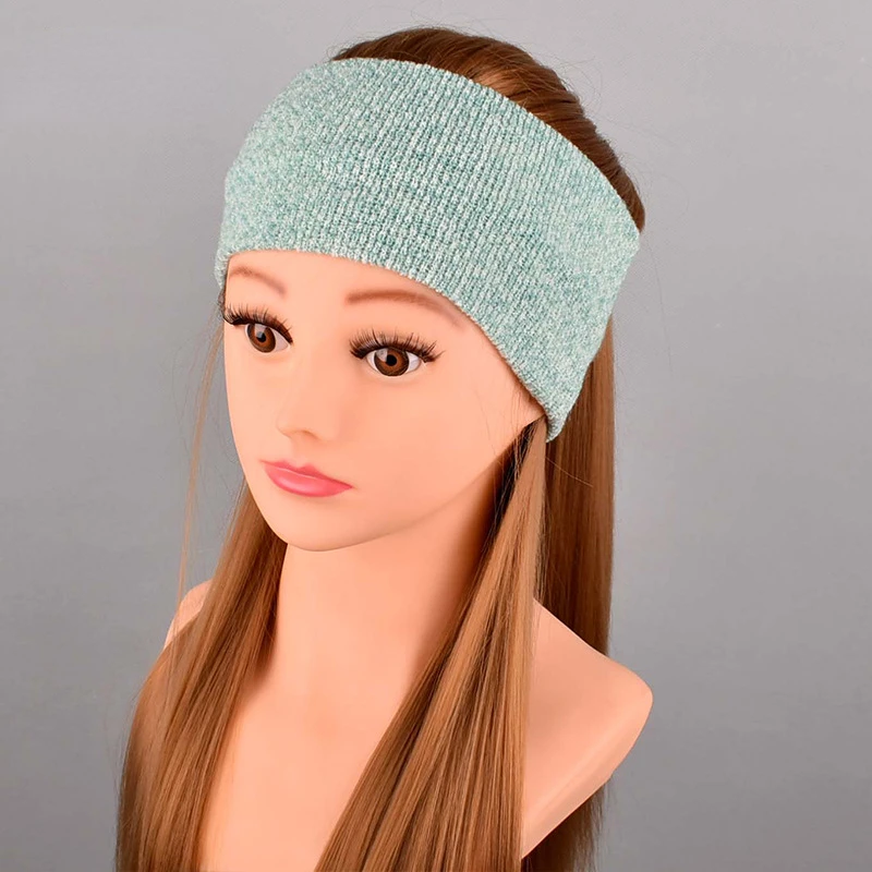 Autumn Simple Fashionable Warm Woolen Knitted Headband Women's Tourism Sports Headband Luxury Replica Brands Hair Scarf