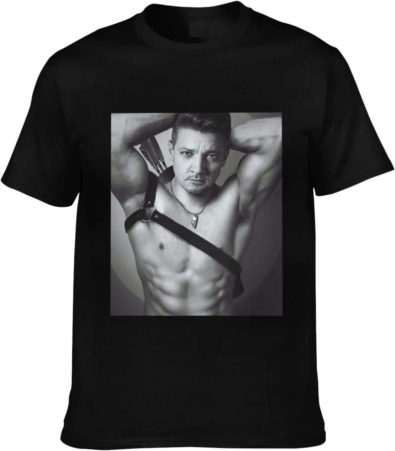 

Jeremy Renner T-Shirt Crewneck Top Short-Sleeve T-Shirt 100% Cotton Tees for Men,Women (8Sizes)