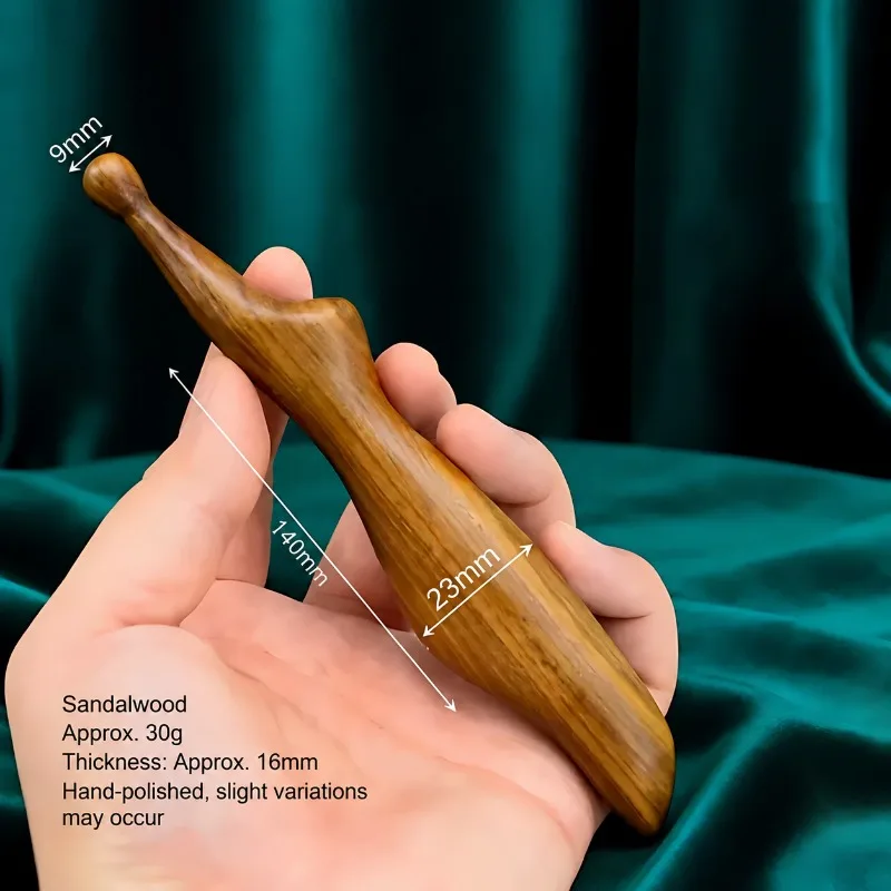 Natural Sandalwood Acupoint Massage Stick Facial Foot Meridian Dredging Trigger Point Tool Full Body Tendon Scraping Relieve view 4