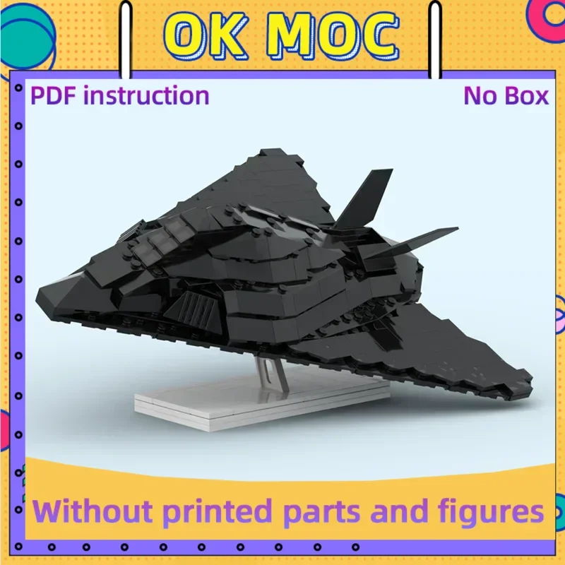 

Military Series Moc Building Blocks F-117 Nighthawk Model Technology Fighter Bricks DIY Assembly Jet Aircraft Toys Child Gifts