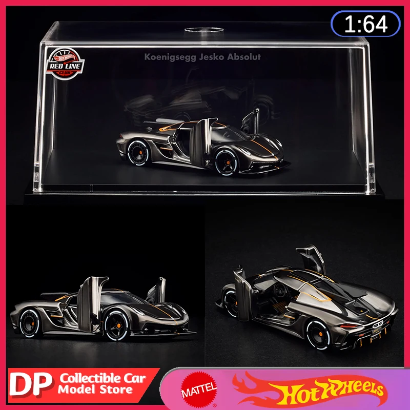 Hot Wheels RLC Collectors Koenigsegg Jesko Absolut 1:64 스케일 자동차 ZAMAC 풀 메탈 광택 블랙 섀시 다이캐스트 차량