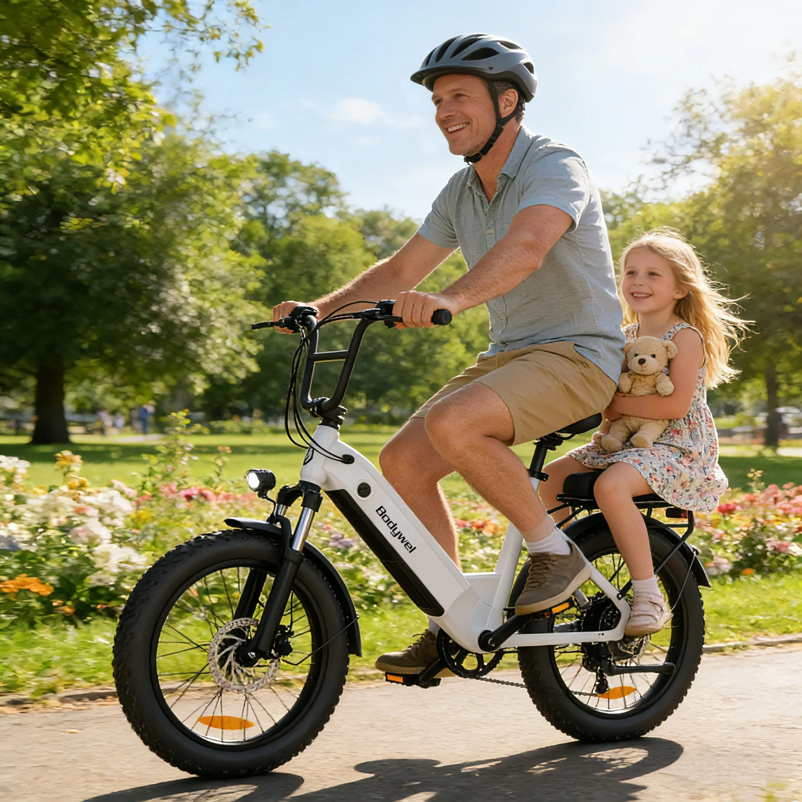 Vélo électrique Bodywel F20 pour adultes, batterie amovible 48V 15Ah, autonomie de 80 km, vélo électrique à pneus larges de 20 pouces, 7 vitesses, capacité de charge de 180 kg