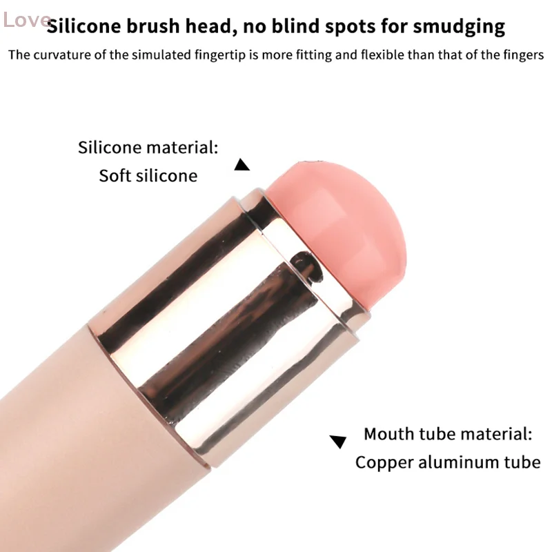 مسمار الفنون سيليكون قضيب العصي قابلة لإعادة الاستخدام الكروم بريق تطبيق مانيكير أداة جديدة سهلة Daub الصباغ سيليكون فرشاة الأظافر #1
