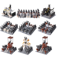 Lot The Elves Soldier Orcs Army Figures LOTR Armor Guard Warrior Archer Medieval Knights  Building Blocks Bricks toys gifts