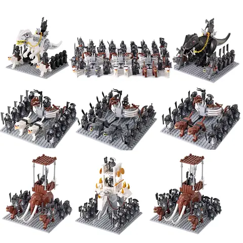 Lot Elfler Asker Orklar Ordu Figürleri LOTR Zırh Guard Savaşçı Okçu Ortaçağ Şövalyeleri Yapı Taşları Tuğla oyuncaklar hediyeler