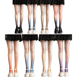 Summer Womenโs Gothic Velour Ombre Sheer Tights Gradient Candy Color Pantyhose Gradual Change Sexy Contrast Color Thin Stockings