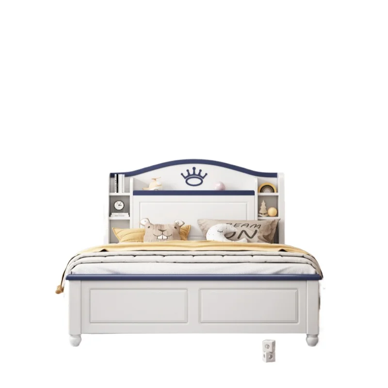 

Solid wood bed boy single bed 1.5m 1.2m bedroom bed teen modern minimalist girl princess