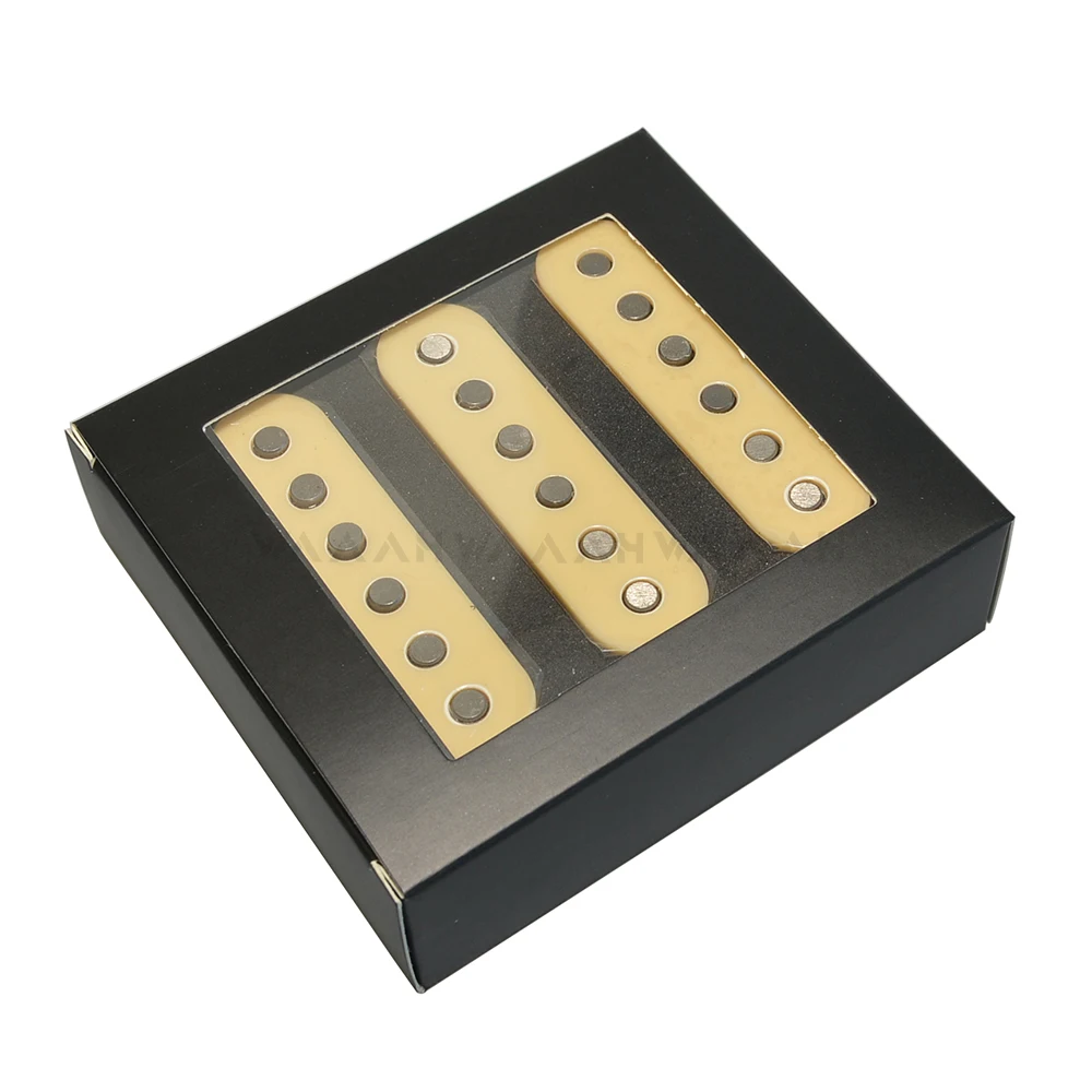 Alnico 3 SSS surfari handwound Gitár pickups évjárat 1954 egységes Orsó számára Szent stílusú guitars N/M/B számára Szent Gitár Elsárgul fedezze