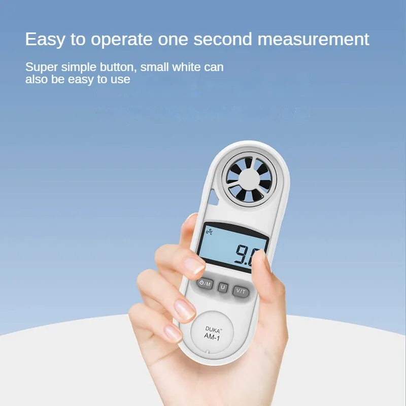 Imagem -02 - Anemômetro Portátil de Alta Precisão Impermeável e à Prova de Poeira Instrumento de Medição da Força Eólica Medidor Digital Lcd