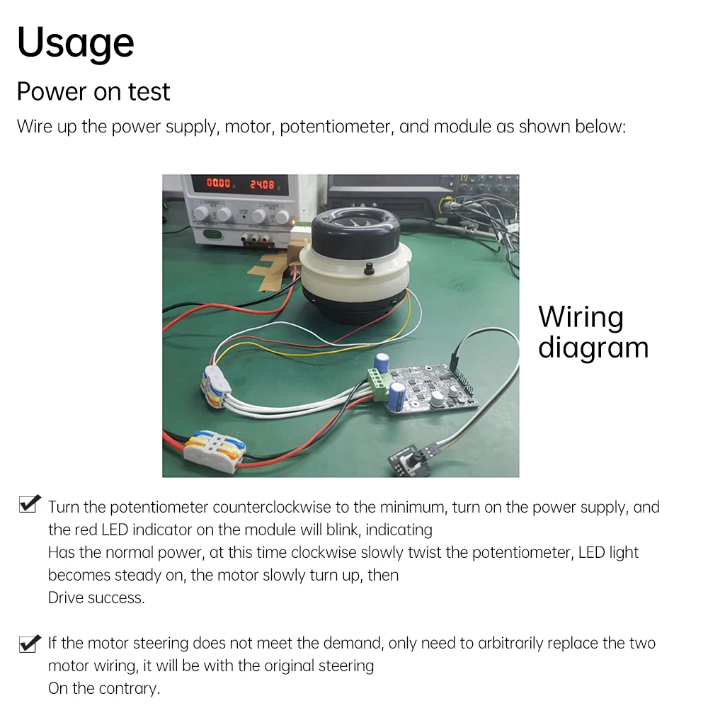 DC 6-80V BLDC Three Phase DC Brushless Motor Controller PWM High Power 1600W 50A Motor Driver Board Motor Regulator