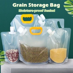 Grains Storage Packaging Bag Cereals Moisture Insect Proof Sealed Bag Thickened Portable Food Rice Bean Container Nozzle Bag