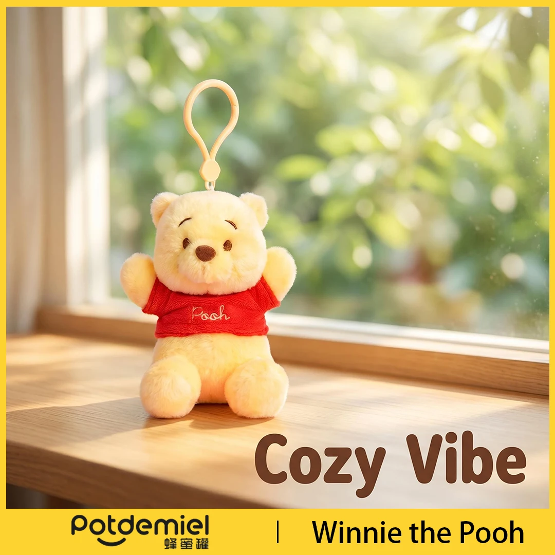 Potdemiel Disney Winnie the Pooh Plush Pendant Canvas Bag Hanger Key Fob Soft Cute Birthday Gift For Young Teen Movie Fans view 2
