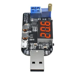 USB Adjustable Buck-boost Power Supply Regulator Module 5V To 3.3V 9V 12V 18V 24V With Current And Voltage LED Display