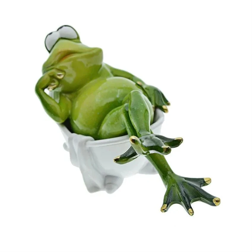 Resin Frog Sculptures and Figurines For Garden Decorations And Home Decor,Room Ornaments,Home Decorative Figures