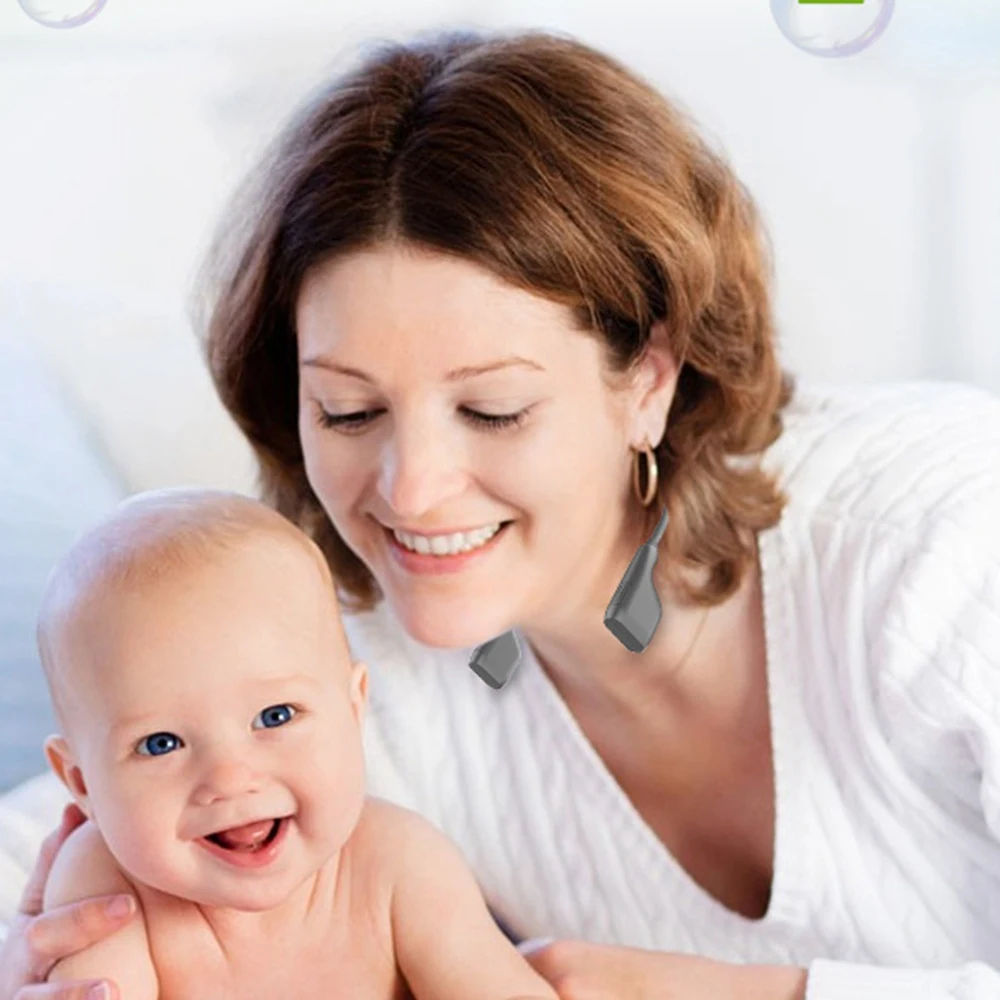 منقي هواء صغير محمول USB معلق للرقبة منقي هواء يمكن ارتداؤه بدون استخدام اليدين منقي هواء بالأيونات السالبة منخفض الضوضاء لمترو الأنفاق أ