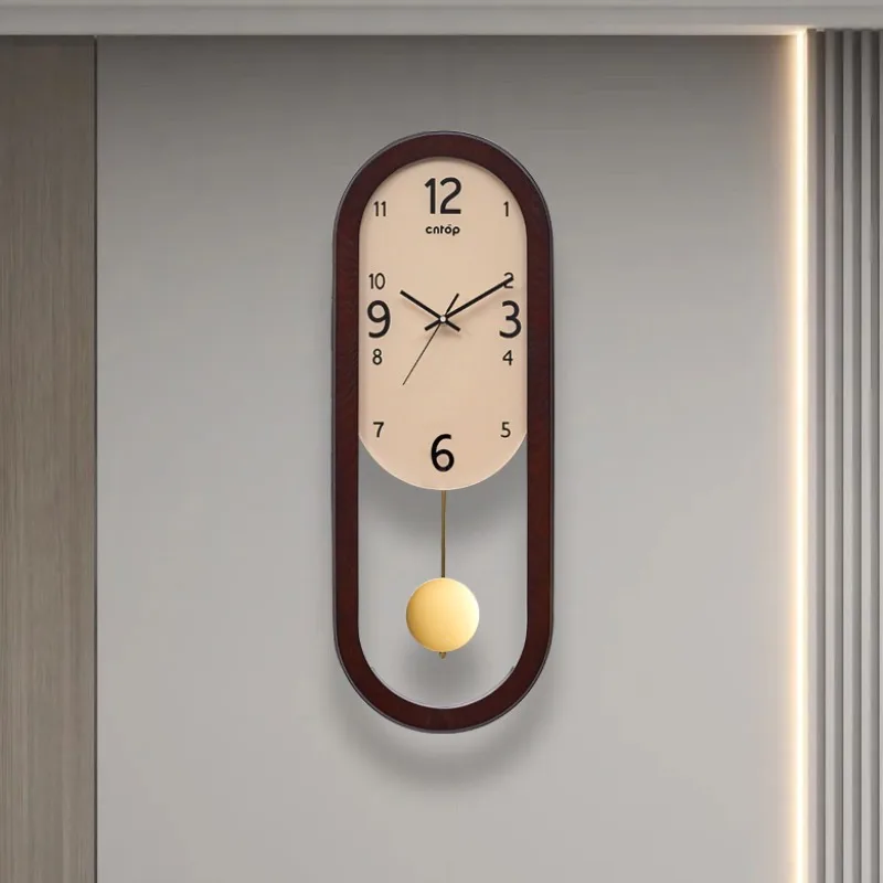 مكتب فريد البندول ساعة حائط تصميم موضة غرفة نوم ساعة حائط حديثة غرفة المعيشة الفاخرة Reloj De Pared عناصر ديكور المنزل #4