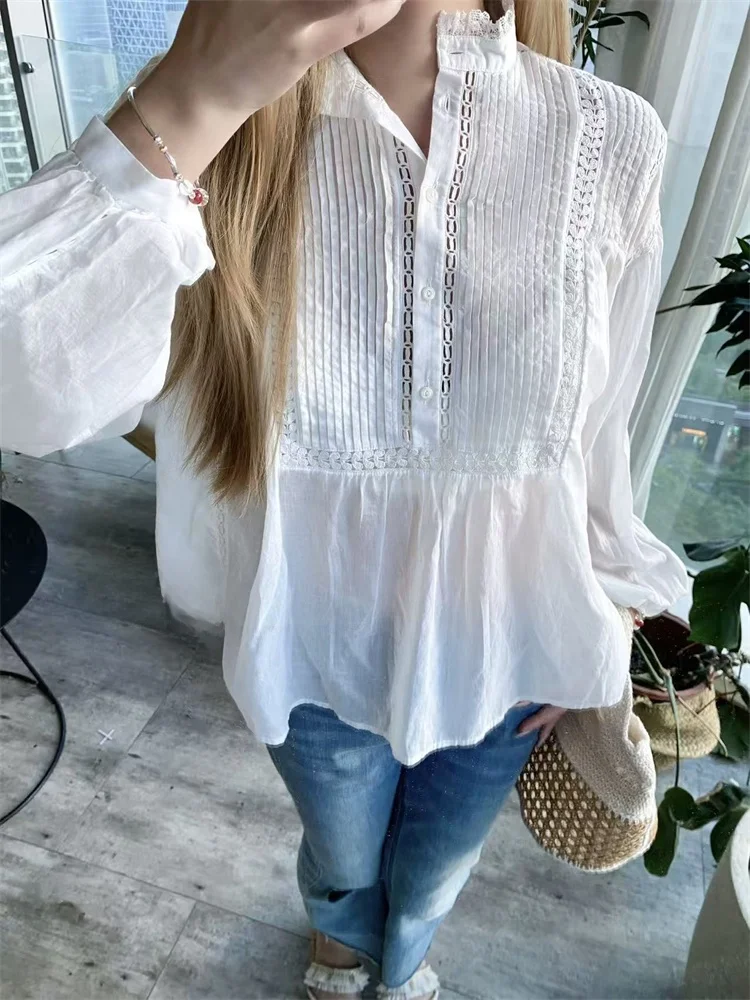 

Susan Faionable повседневный белый комплект из чистого хлопка с высоким воротником и вышивкой, длинный комплект све irt orts, женский комплект для поездок на работу